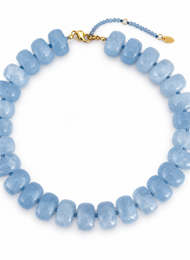Chunky Resin & Natural Stone Bead Necklace