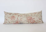 12x20 Tan Floral Lumbar Pillow Cover