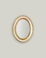 5x7 Cream Gold Oval Mirror