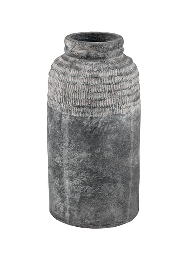 11.75" Weathered Grey Ceramic Vase (Medium)