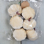 Mini Velvet Pumpkin Bag of 6 - Beige