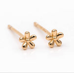 Calla Gold Flower Stud Earrings