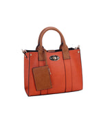 Cameran 3-in-1 Boxy Crossbody Bag & Satchel - Burnt Orange