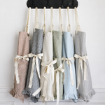 Ruffle Pin Stripe Apron - Green