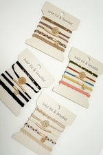 Boho Knot Bracelet and Hair Ties - Navy