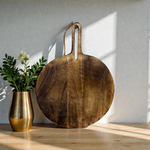 Large Round Board with Cut Out Handle