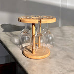 Bamboo Wine Glass and Bottle Holder