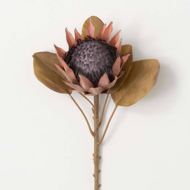 20" Warm Plum Colored Faux Dried Protea
