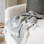 Gray Herringbone Throw Blanket - 60x72"