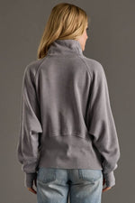 Charlotte Gray Quarter Zip Sweatshirt
