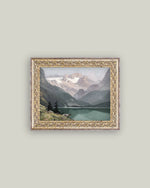 12x16 Mountain Lake View Framed Art