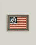 7 x9 Rustic Flag Framed Art
