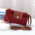 Mila Wallet Crossbody with Boho Wristlet - Cognac