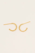 Thin Stone Hoop Earrings