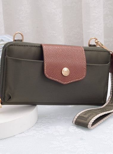 Mila Wallet Crossbody with Boho Wristlet - Moss