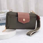 Mila Wallet Crossbody with Boho Wristlet - Moss