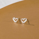 Ribbon Heart Stud Earring