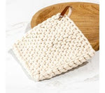 Cotton Crochet Potholder with Leather Loop