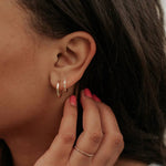 May Raindrop Gold Hoops