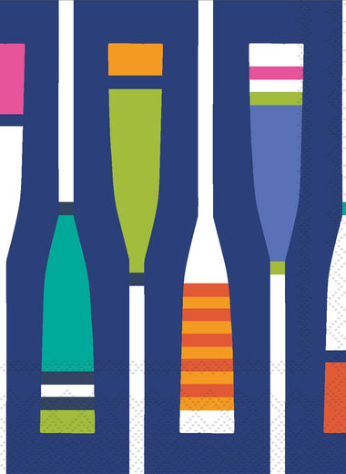 Rainbow Oars Cocktail Napkins