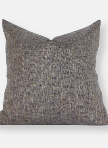 22x22 Dante Textured Brown & Blue Pillow Cover