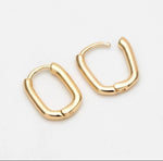 Brileigh Gold Oval Hoop Earrings
