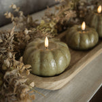 3.5" Green 3D Flame Pumpkin Candle