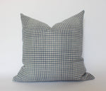 18x18 Blue Gingham Pillow Cover