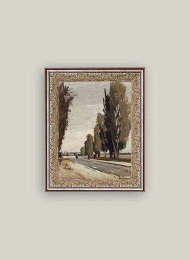 8x10 European Tree Lane Framed Art