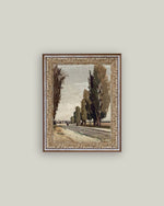 8x10 European Tree Lane Framed Art