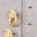 Intricate Knot Drop Earrings - Gold