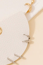 Textured Mini Hoop Earrings Set - Gold