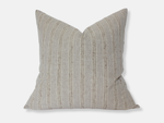 18x18 Neutral Beige Striped Pillow Cover