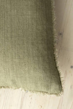 24x24 Lina Linen Pillow - Kelp