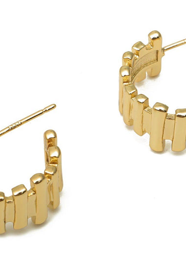Madison Gold Hoop Studs