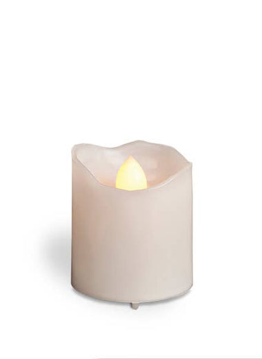 White Melted Edge LED Votive