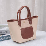 Ellie Straw Tote Crossbody Bag - Brown