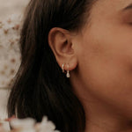 May Raindrop Gold Hoops