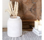 9.6" Textured White Vase
