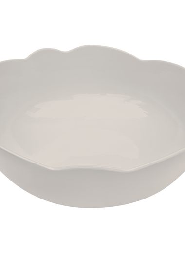 Scalloped Serving Bowl - Stone