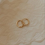 May Raindrop Gold Hoops