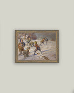 8x10 The Snowball Fight Framed Art