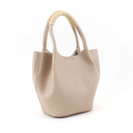 Small Tote Crossbody Bag w/Cosmetic Pouch: Taupe