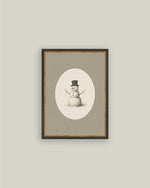 5x7 Oval Snowman in Frame