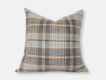 18x18 Brown Plaid Pillow Cover