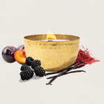 Blackberry & Saffron - 14oz Soy Candle in Brass Bowl