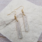 Sticks Resin Earrings: White