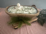 Snowman Dough Bowl Soy Candle - Balsam Fir