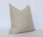 18x18 Oatmeal Beige Linen Pillow Cover