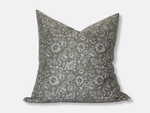 20x20 Olive Floral Designer Pillow Cover